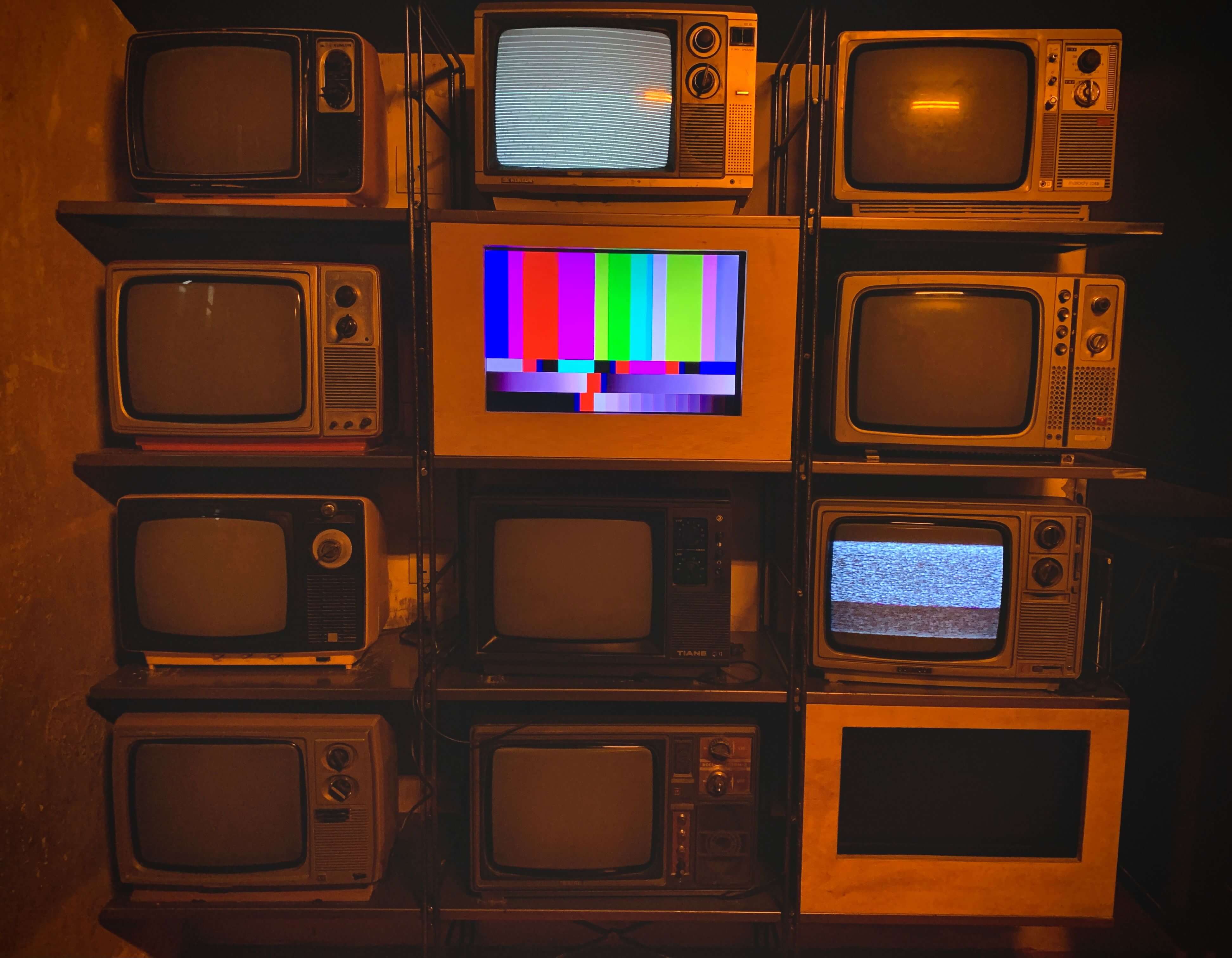 Electronic program guide showing live TV channel listings and schedules