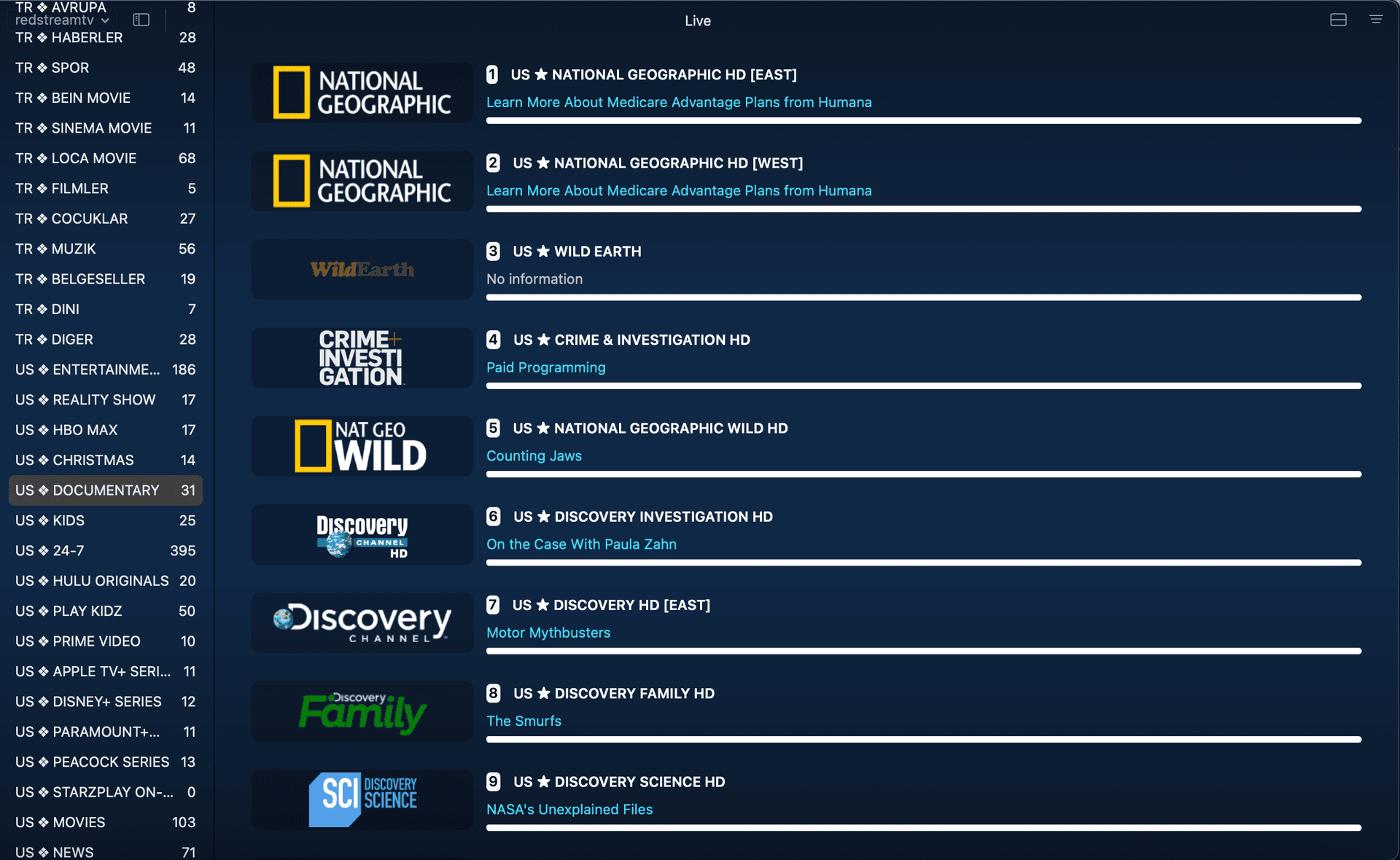 Chaînes documentaires : nature, histoire et science